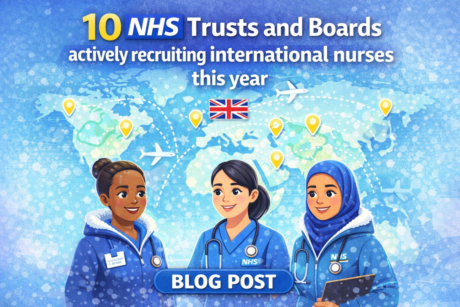 10 NHS Trusts and Boards actively recruiting international nurses this year
