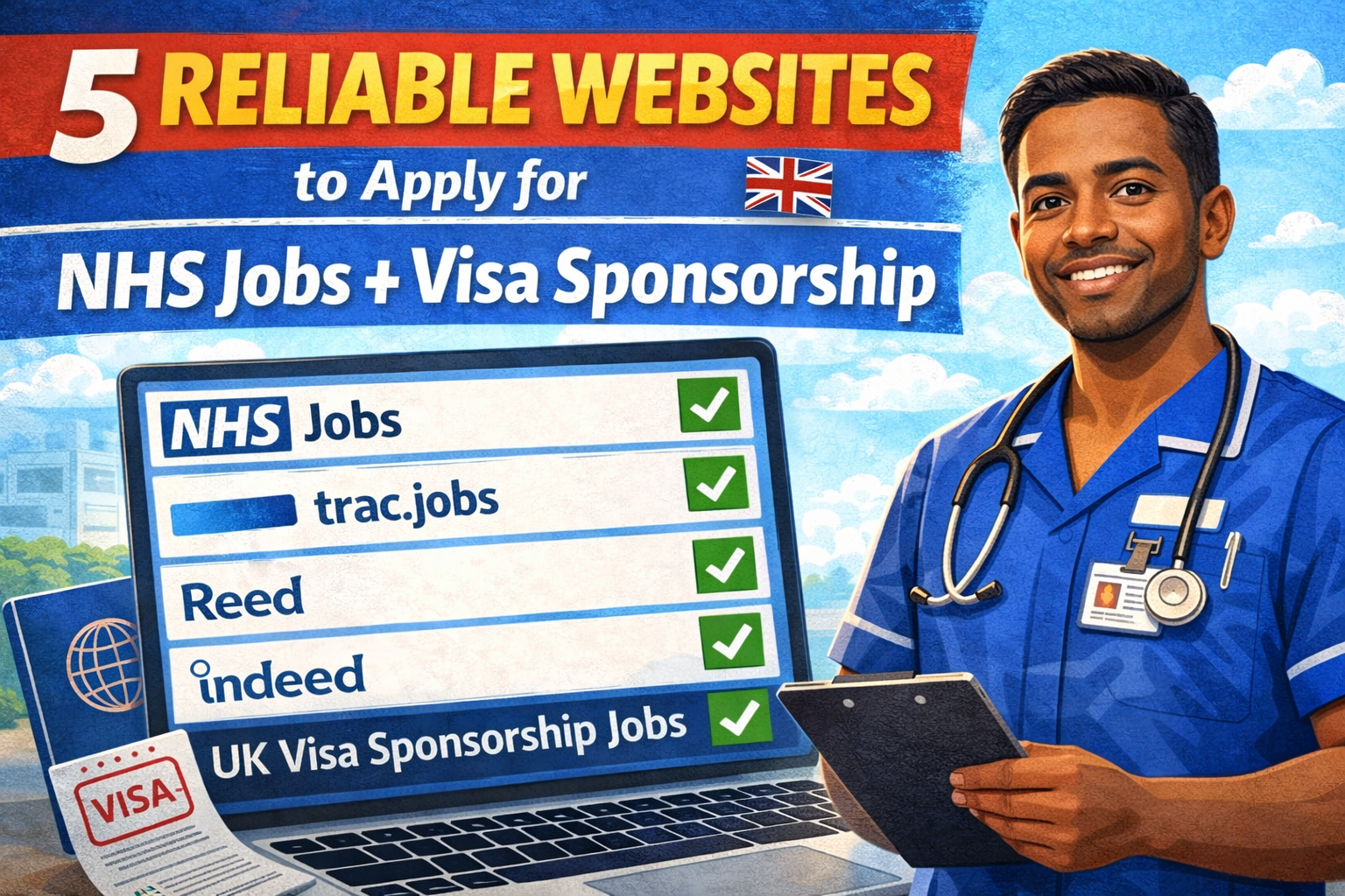 5 reliable website to apply for nhs jobs with visa sponsorship