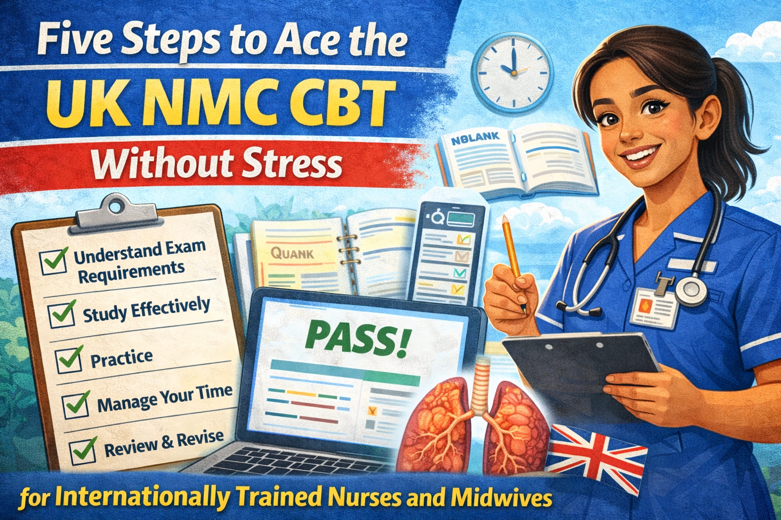 Five Steps to Ace the UK NMC CBT Without Stress for Internationally Trained Nurses and Midwives