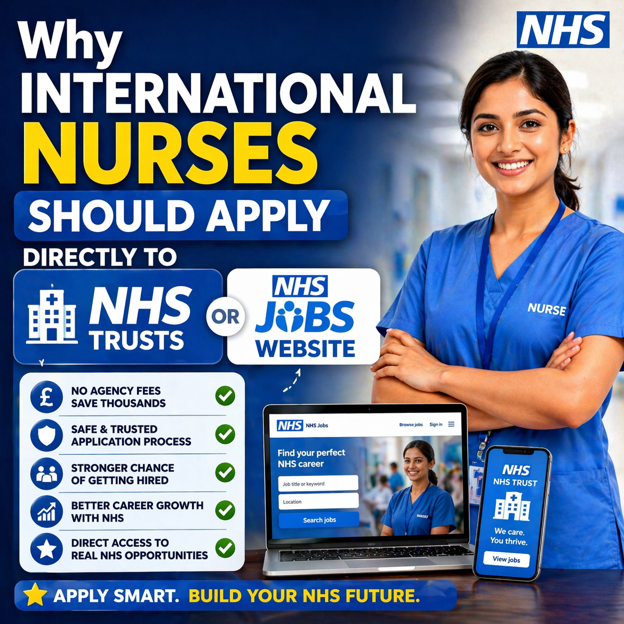 Why International Nurses Should Apply Directly to NHS Trusts or the NHS Jobs Website